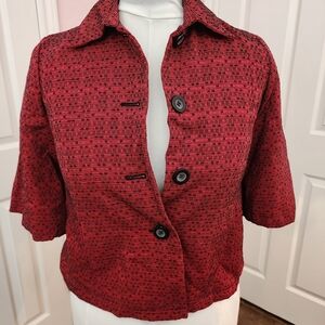 Coldwater Creek Red and Black Blazer